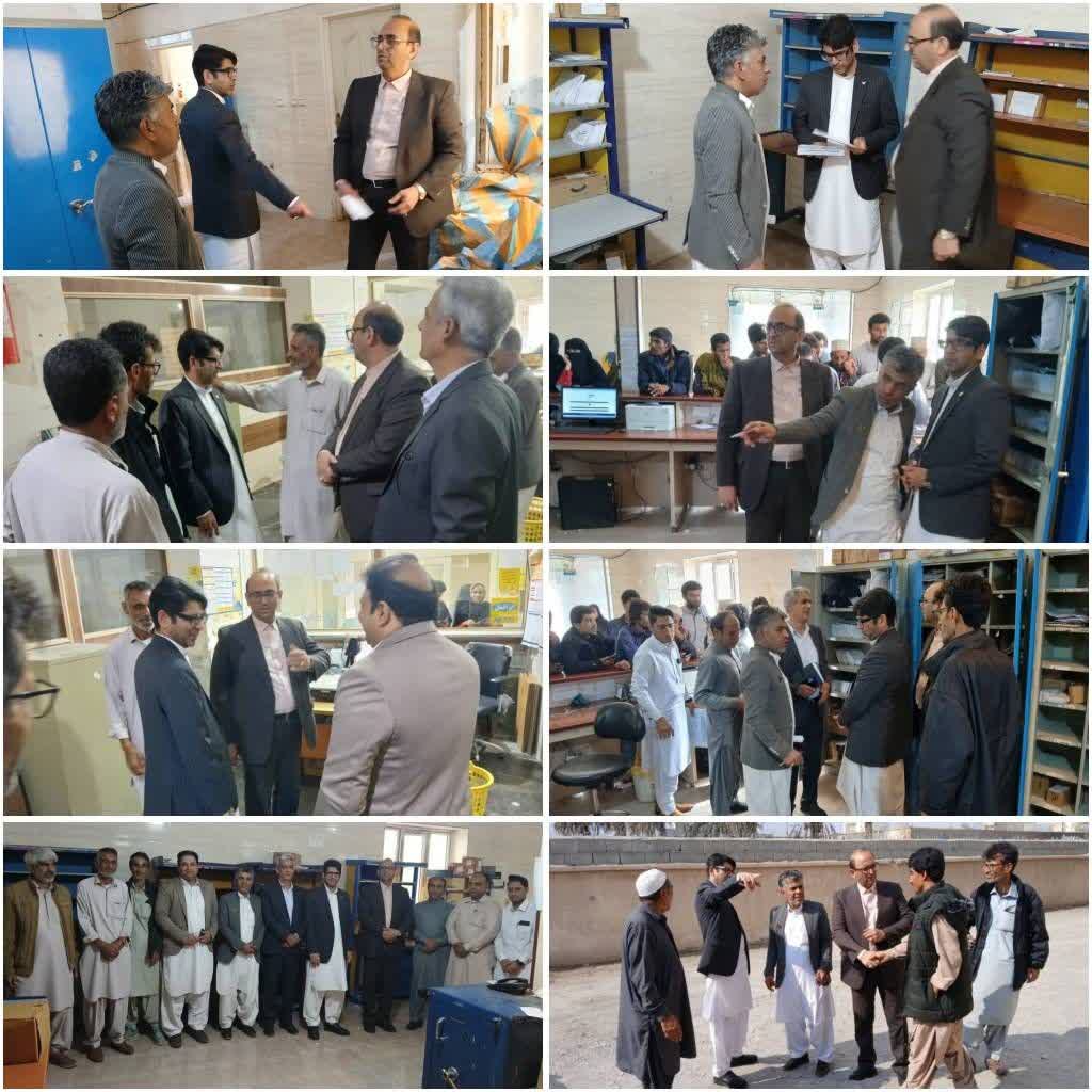 بازدید و بررسی میدانی سرپرست اداره کل پست استان از نحوه توزیع و ارائه خدمات پستی در شهرستان ایرانشهر